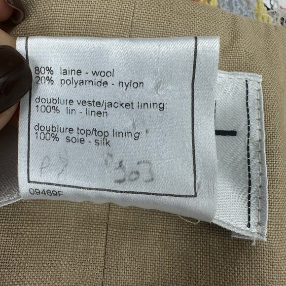 Vintage Y2K Chanel Evening Jacket Wool Womens FR 44 Old Money Classic - Picture 8 of 16